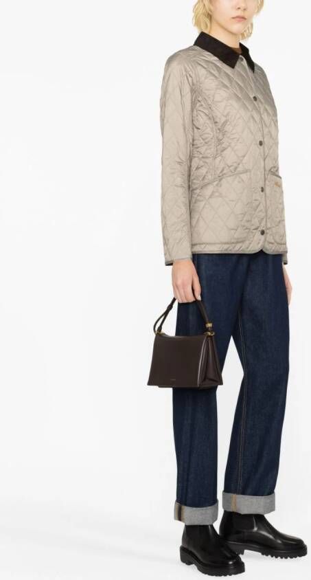 Barbour Gewatteerd jack Grijs