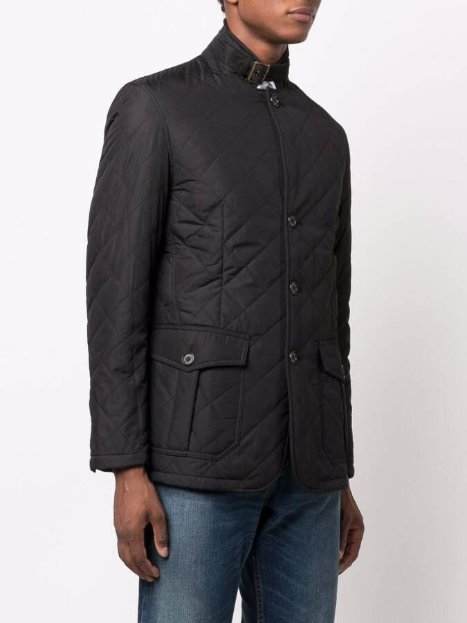 Barbour Gewatteerd jack Zwart
