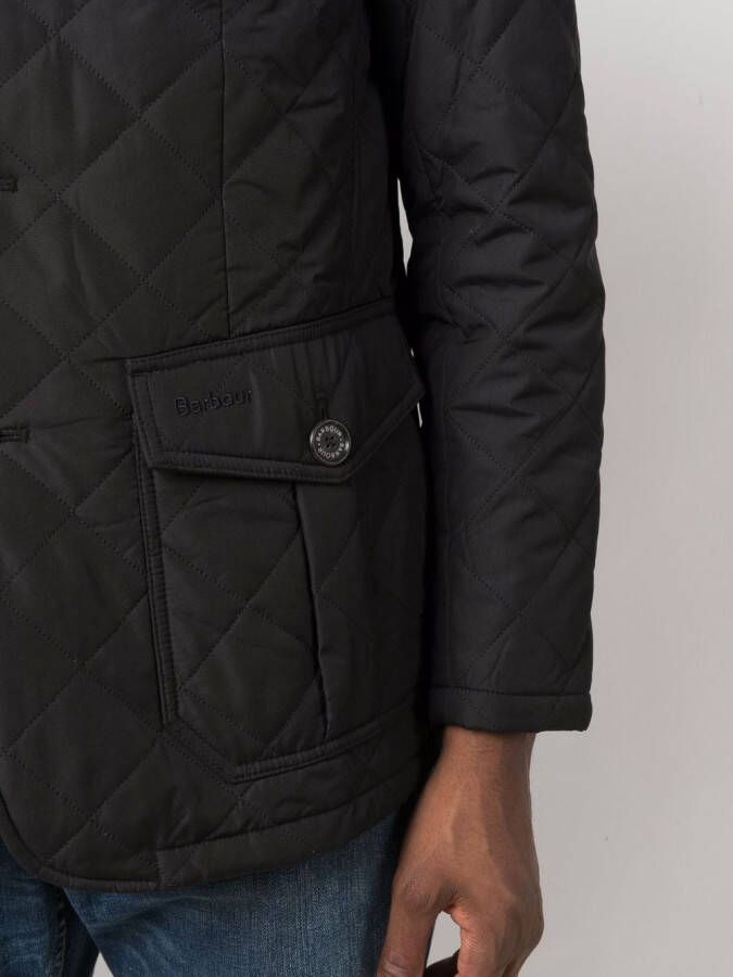 Barbour Gewatteerd jack Zwart