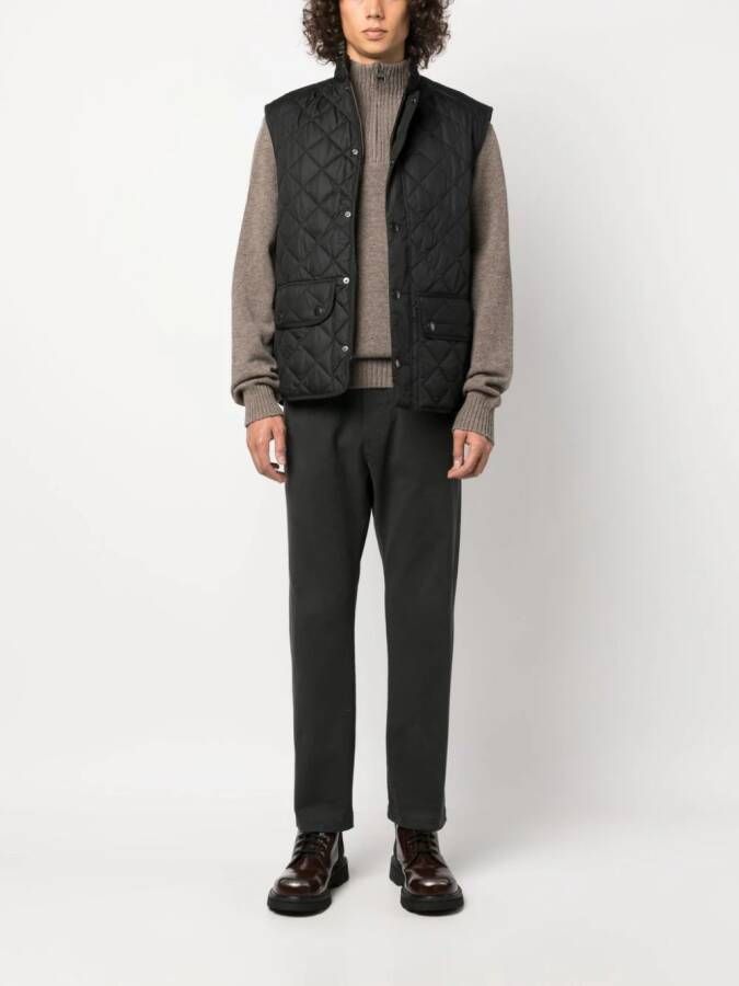 Barbour Trui met halve rits Bruin