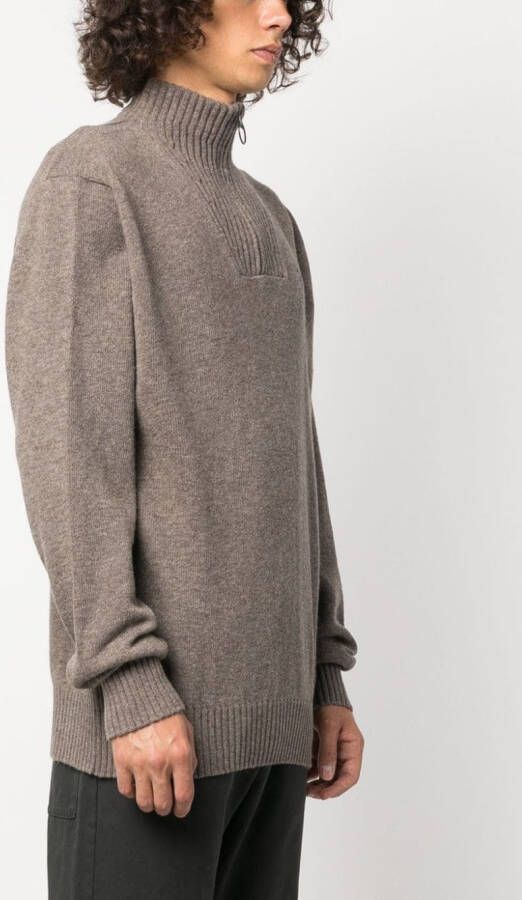 Barbour Trui met halve rits Bruin