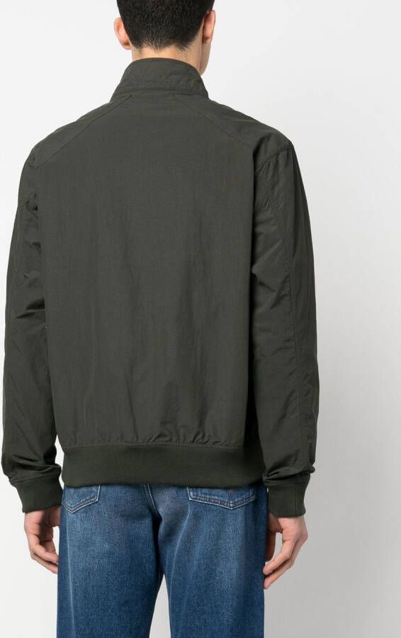 Barbour International Bomberjack met rits Groen