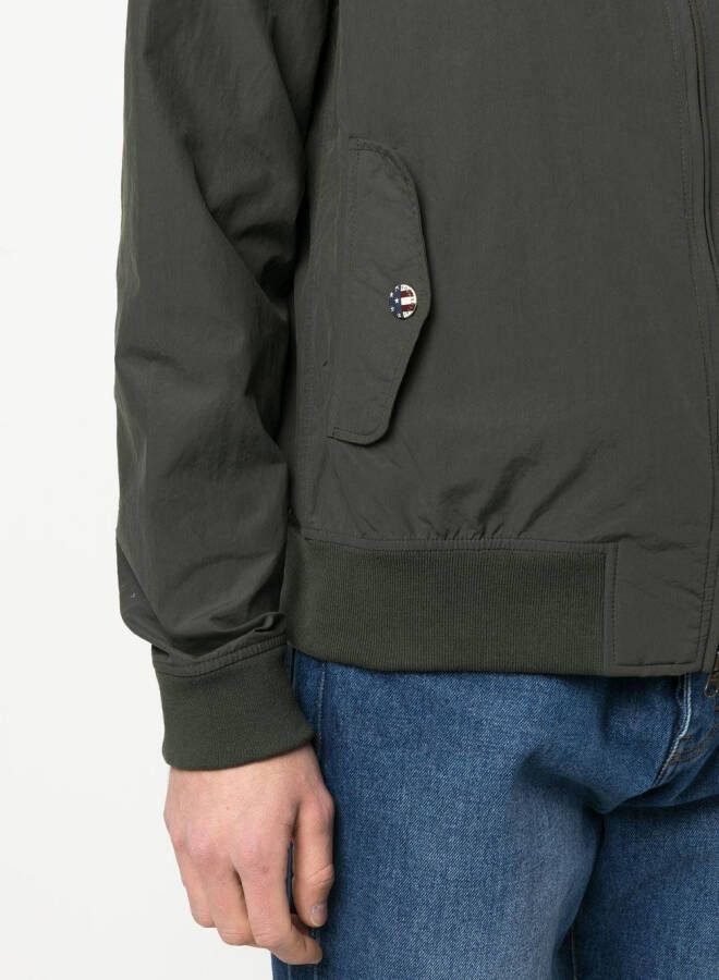 Barbour International Bomberjack met rits Groen