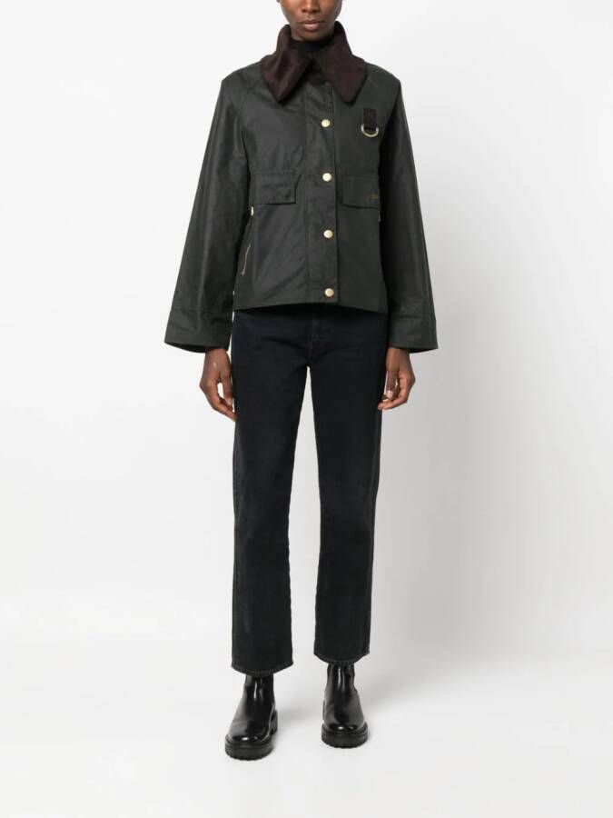 Barbour Jack met geborduurd logo Groen