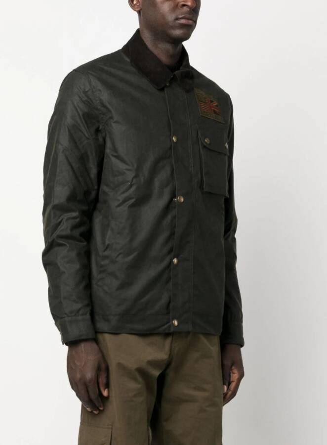 Barbour International B.Intl Steve McQueen gecoate jas Groen