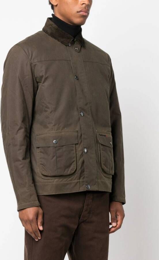 Barbour Jack met ribfluwelen kraag Groen