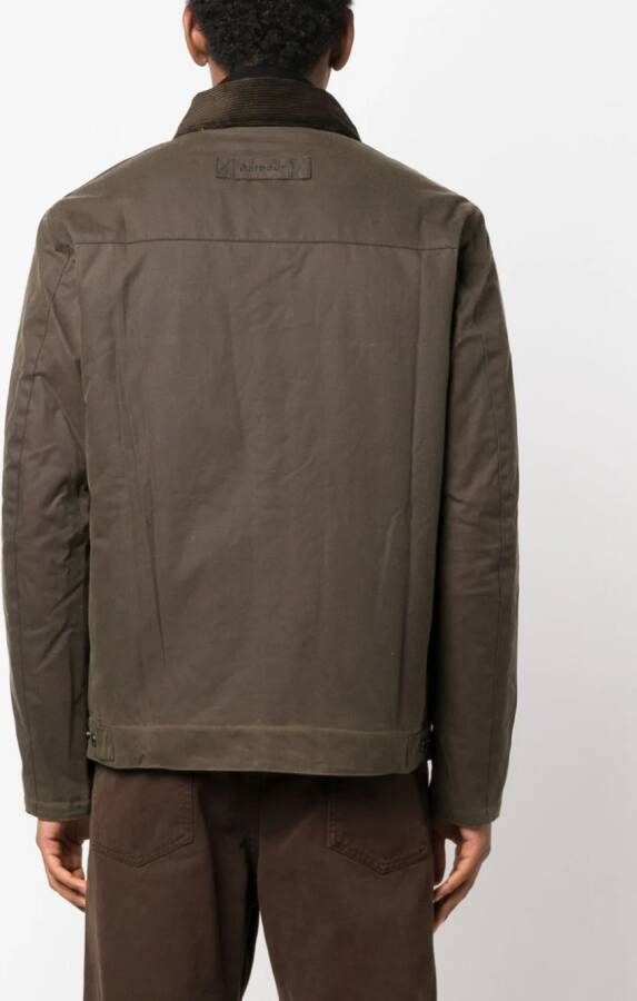 Barbour Jack met ribfluwelen kraag Groen