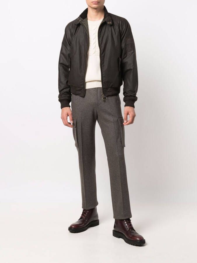 Barbour International Jack met trechterhals Groen
