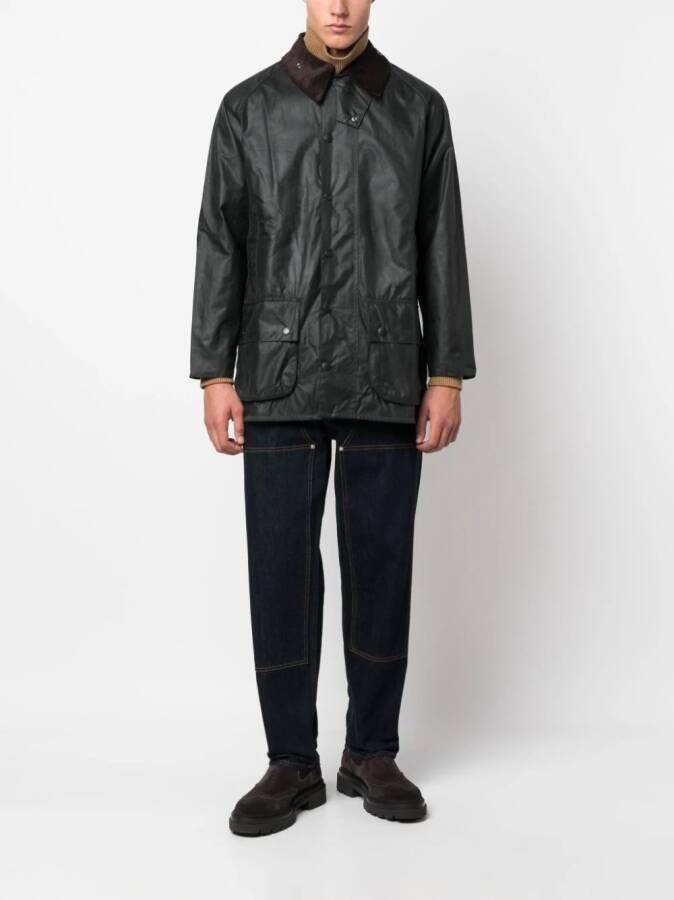 Barbour Jas met enkele rij knopen Groen