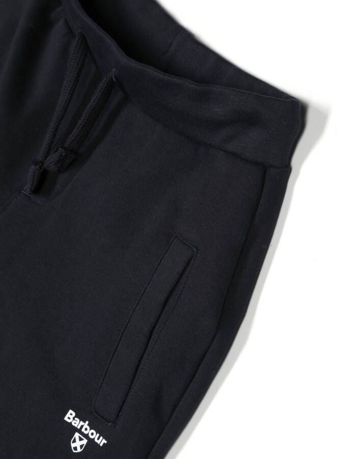 Barbour Kids Trainingspak met logoprint Blauw