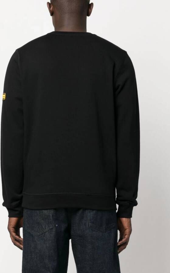 Barbour Sweater met logopatch Zwart