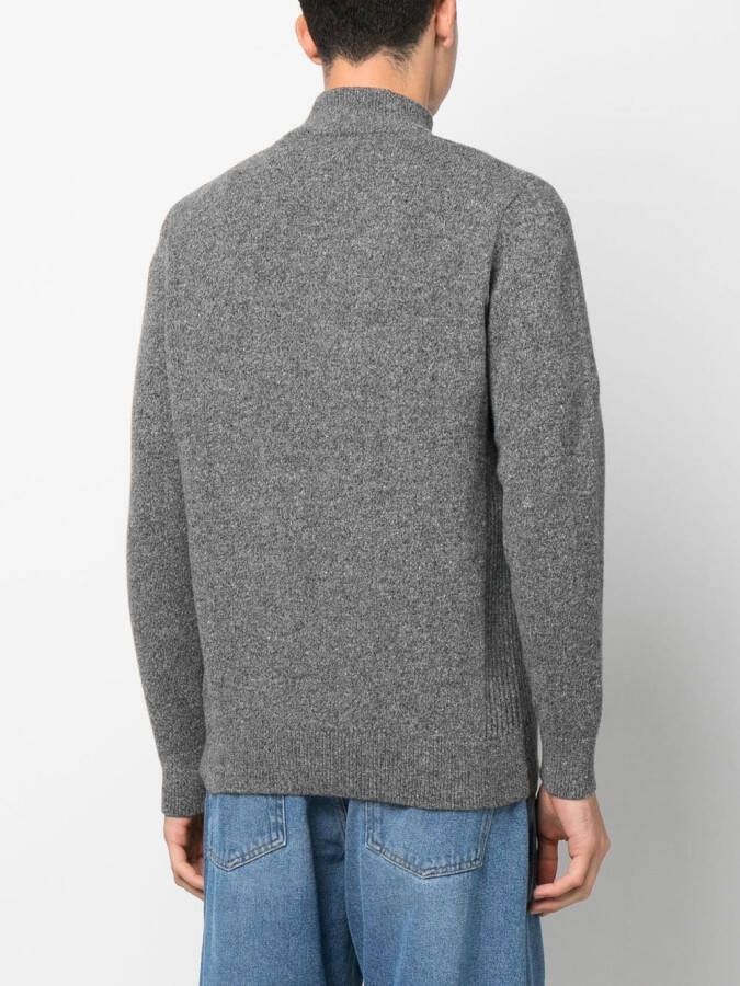 Barbour Trui met halve rits Grijs