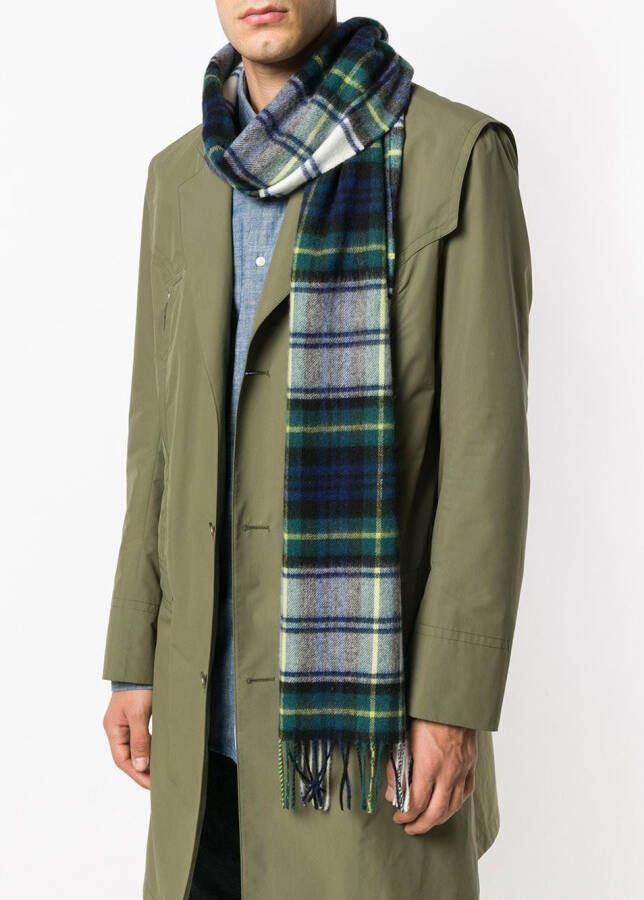 Barbour Nieuwe geruite jurk met Gordon Tartan sjaal Groen