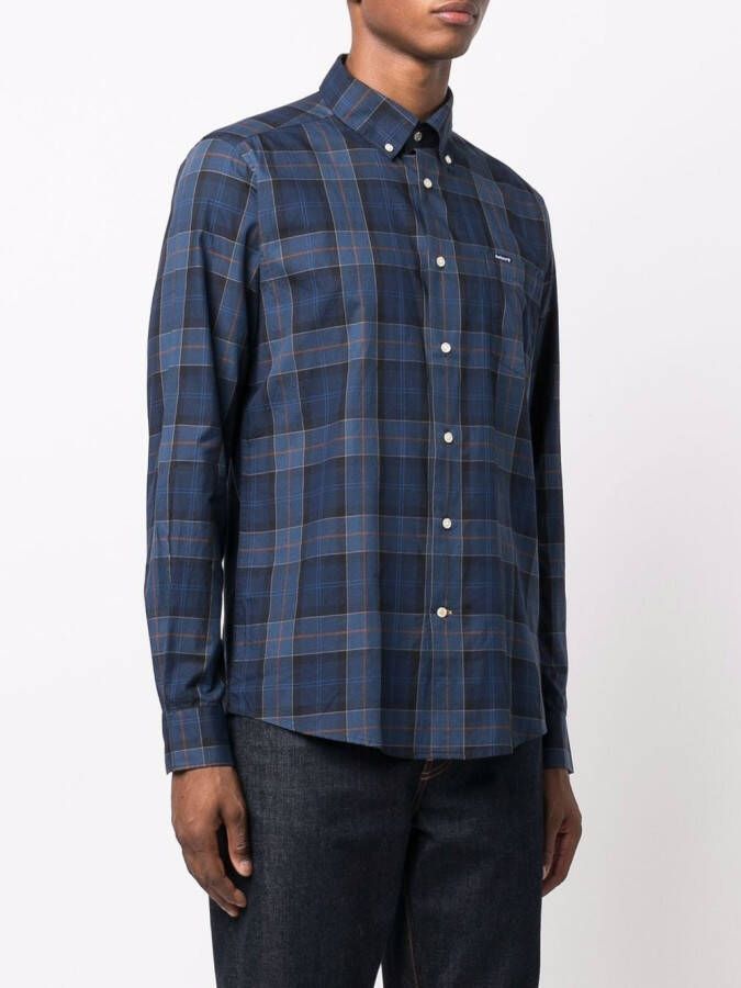 Barbour Overhemd met geborduurd logo Blauw