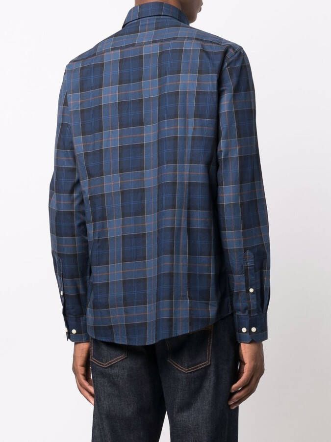 Barbour Overhemd met geborduurd logo Blauw