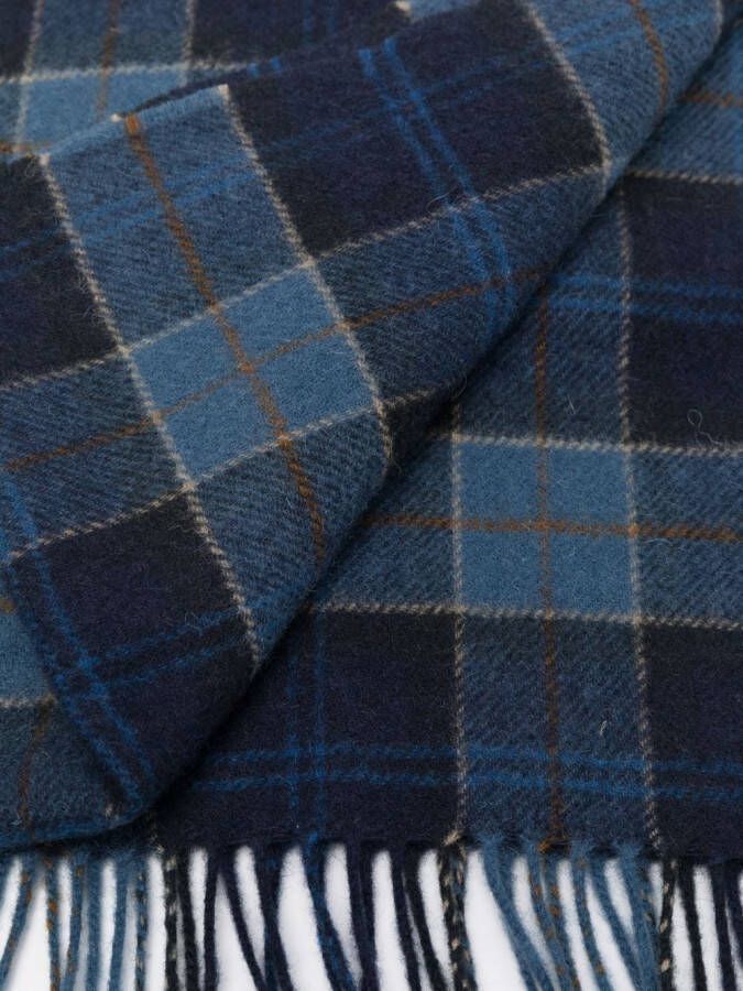 Barbour Sjaal met tartan ruit Blauw