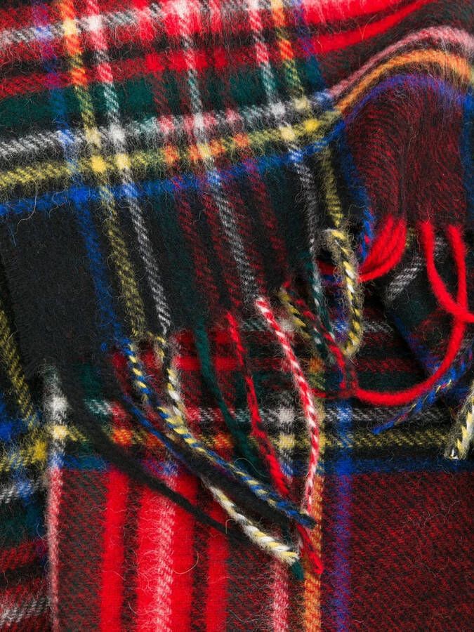 Barbour Sjaal met tartan ruit Zwart