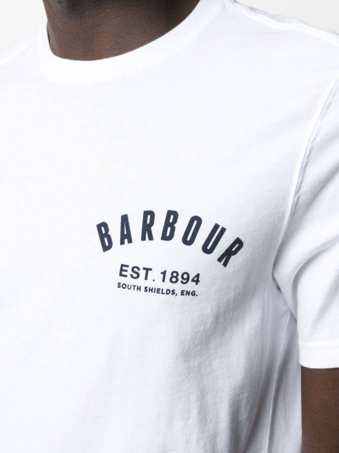 Barbour T-shirt met logoprint Wit