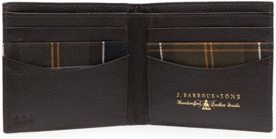 Barbour Portemonnee met tartan ruit Bruin