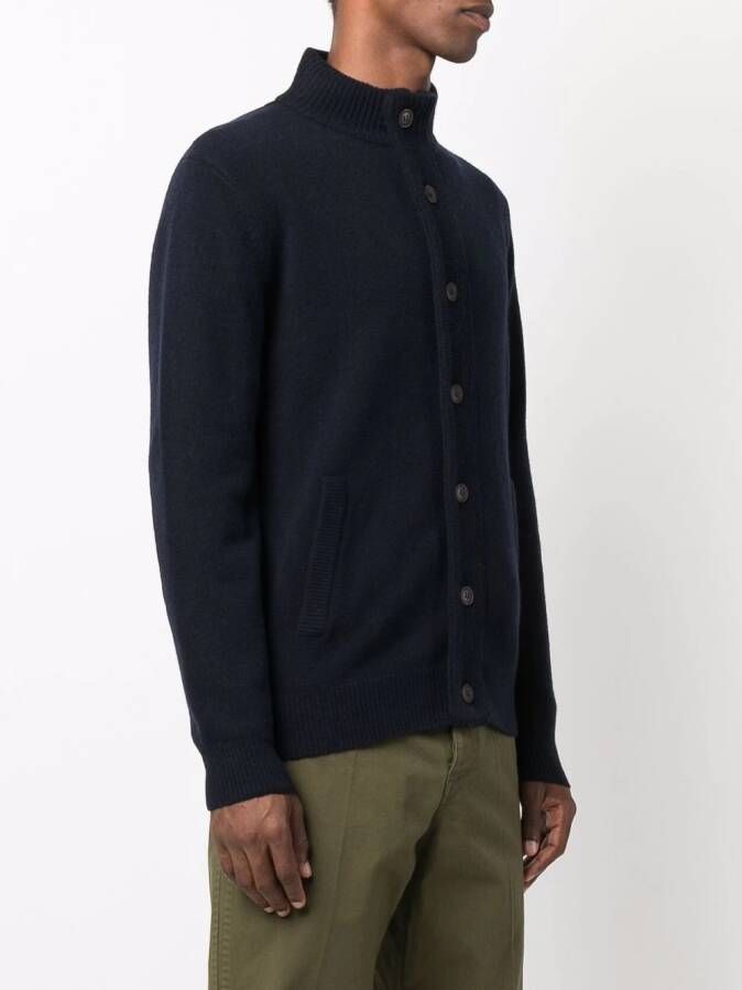 Barbour Wollen vest met hoge hals Blauw