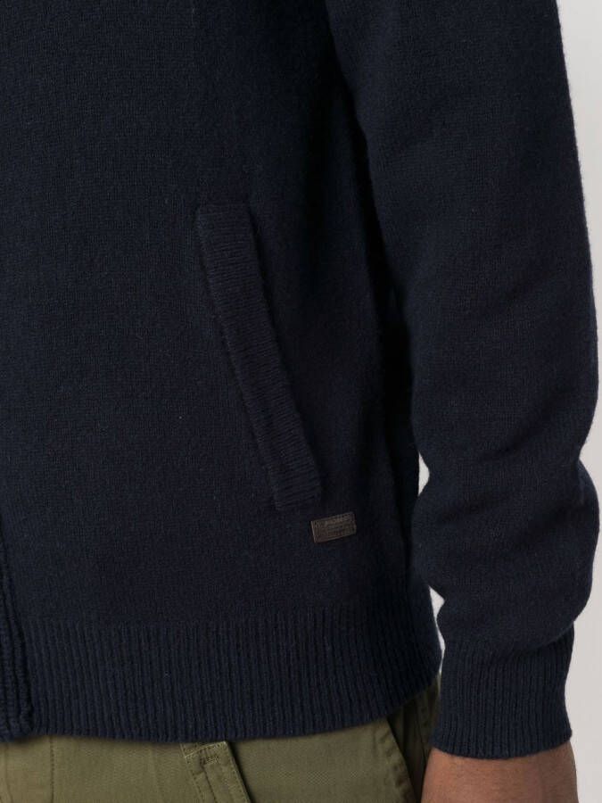 Barbour Wollen vest met hoge hals Blauw