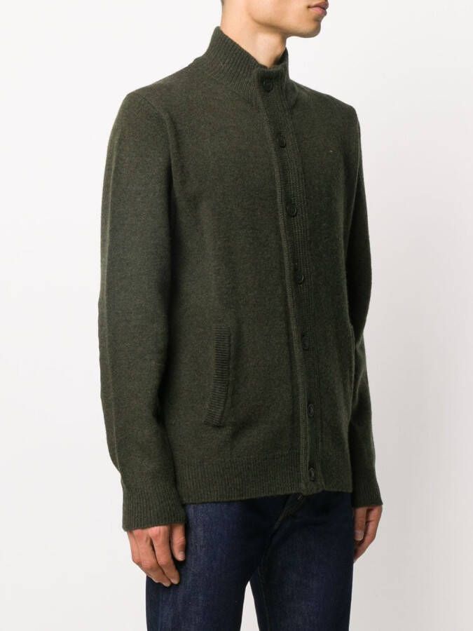 Barbour Wollen vest met hoge hals Groen
