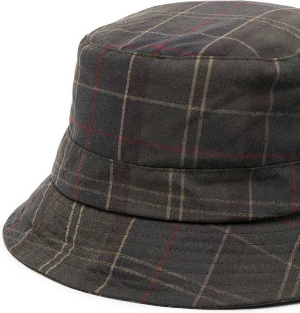 Barbour Vissershoed met tartan ruit Groen