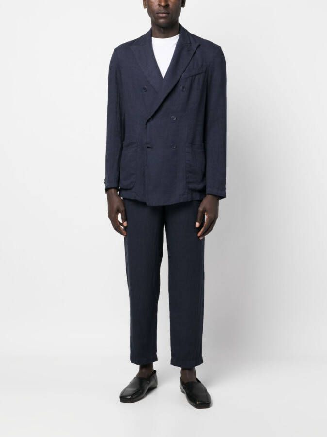 Barena Blazer met dubbele rij knopen Blauw