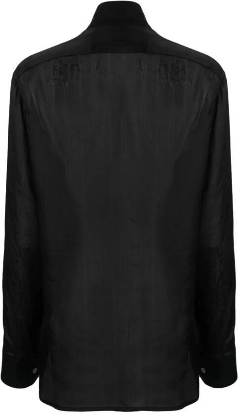 Barena Semi-doorzichtige blouse Zwart