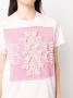 Barrie T-shirt met kasjmier patch Roze - Thumbnail 5