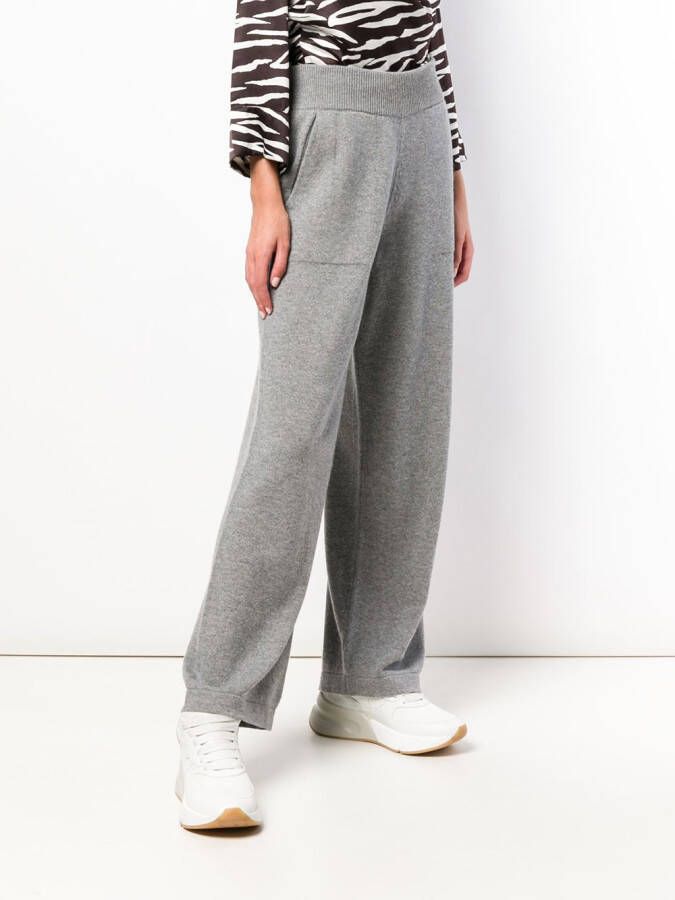 Barrie flared knitted trousers Grijs