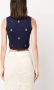 Barrie Cropped top Blauw - Thumbnail 4