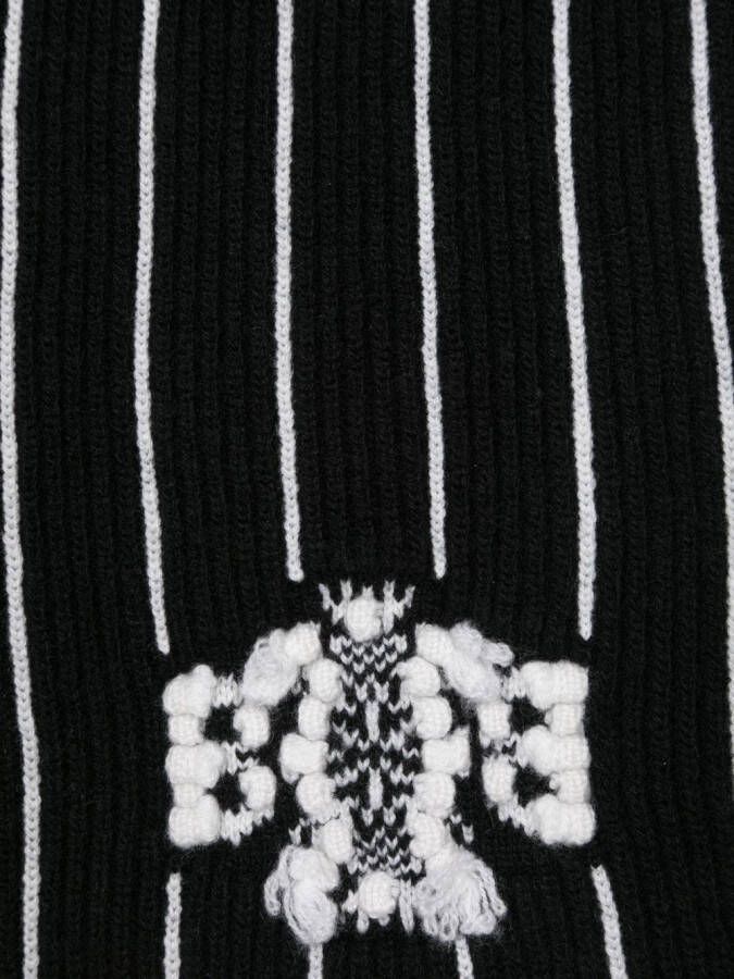 Barrie Gestreepte sjaal Zwart