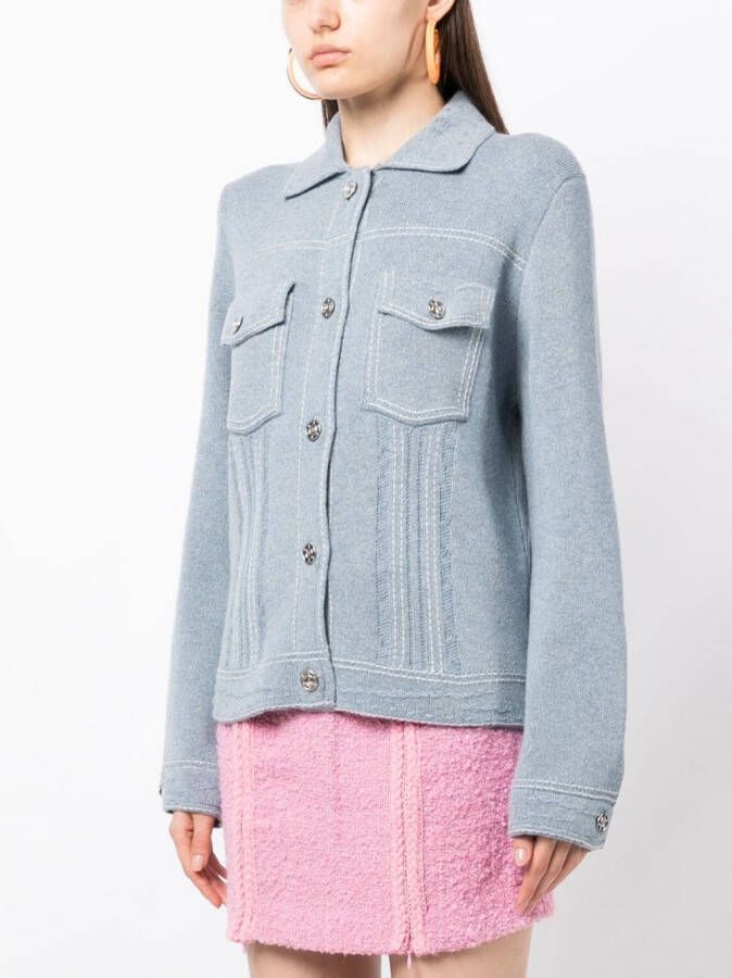 Barrie Jack met contrasterend stiksel Blauw