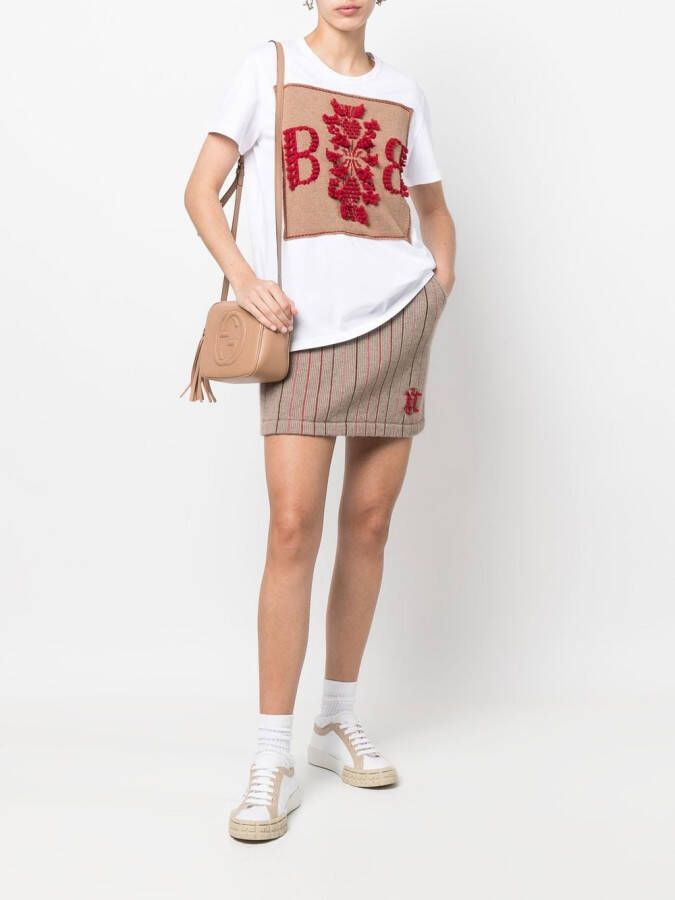Barrie Mini-rok met borduurwerk Bruin