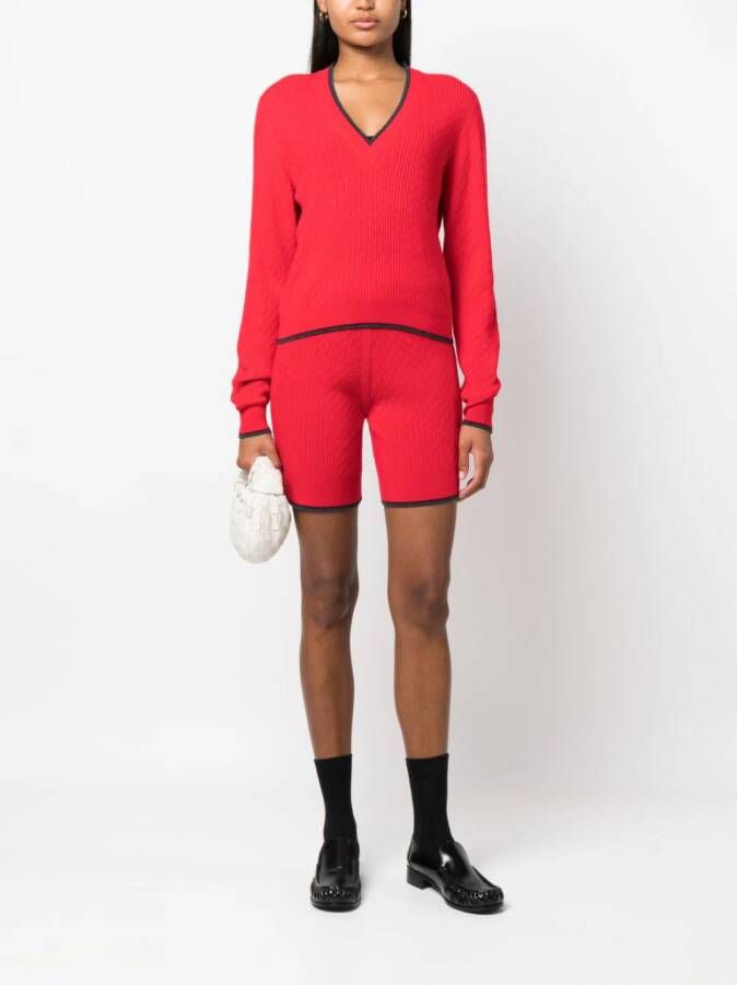 Barrie Shorts met elastische taille Rood