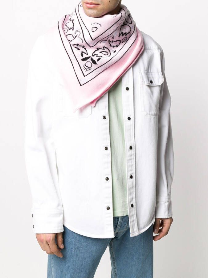 Barrie Sjaal met paisley-print Roze