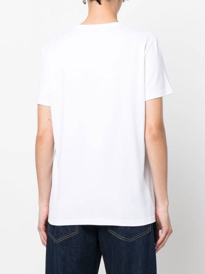 Barrie T-shirt met geborduurd logo Wit