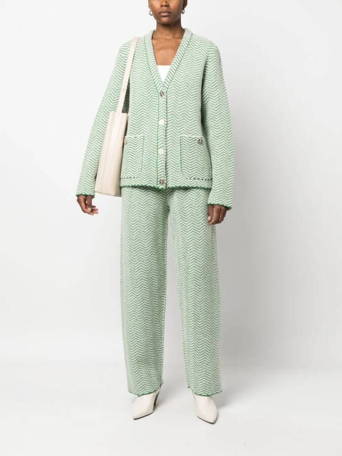 Barrie Vest met V-hals Groen