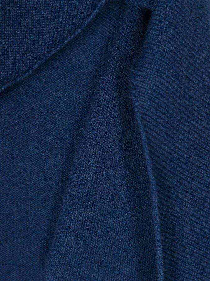 Barrie x Goossens sjaal met patroon Blauw