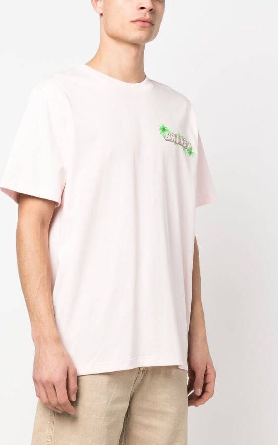 BARROW T-shirt met logoprint Roze