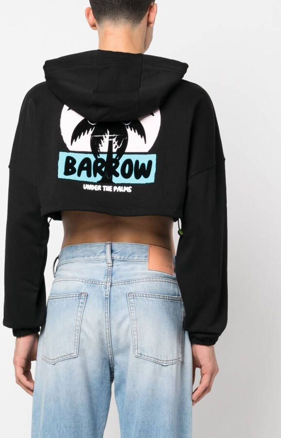 BARROW Cropped hoodie Zwart