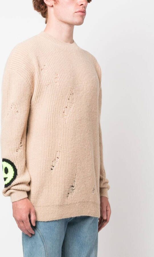 BARROW Gerafelde trui Beige