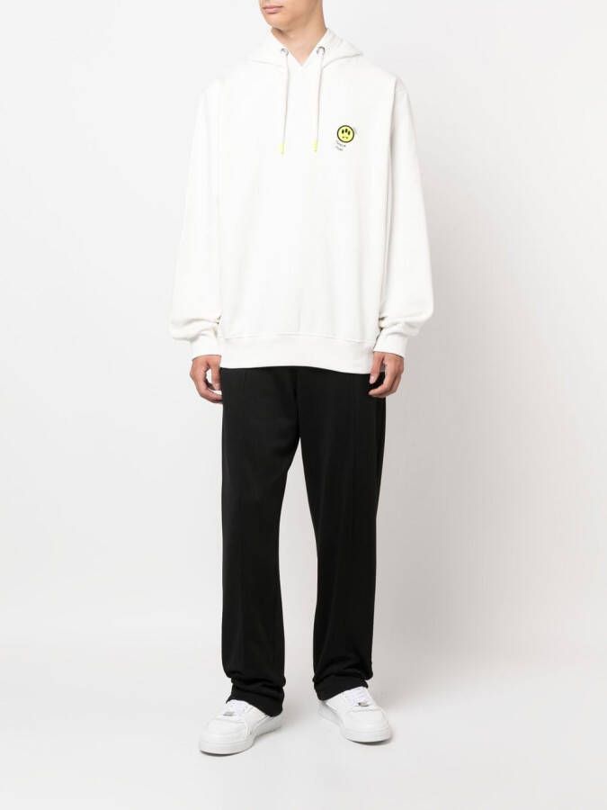 BARROW Hoodie met logoprint Wit