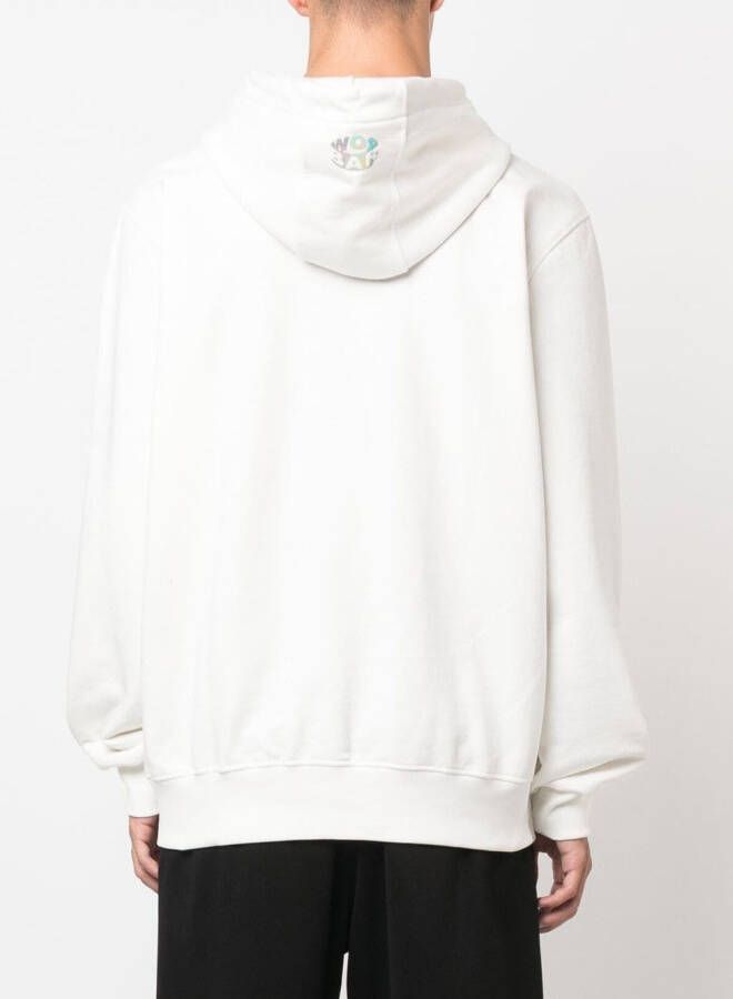 BARROW Hoodie met logoprint Wit