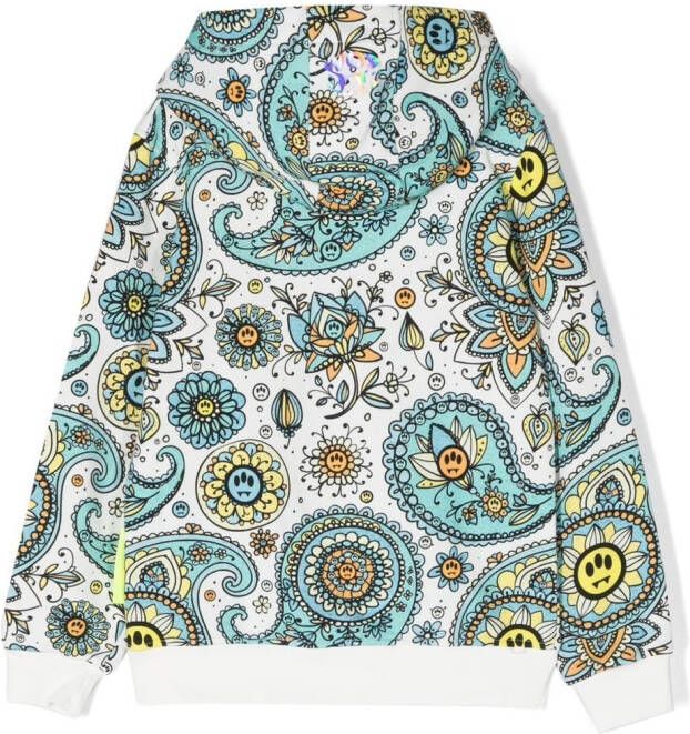 Barrow kids Hoodie met print Wit
