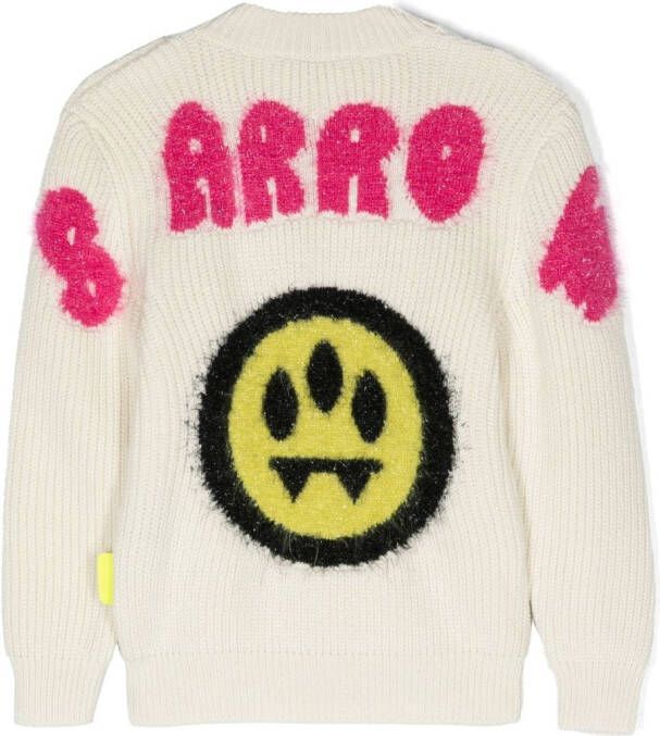 Barrow kids Sweater met logo-intarsia Beige