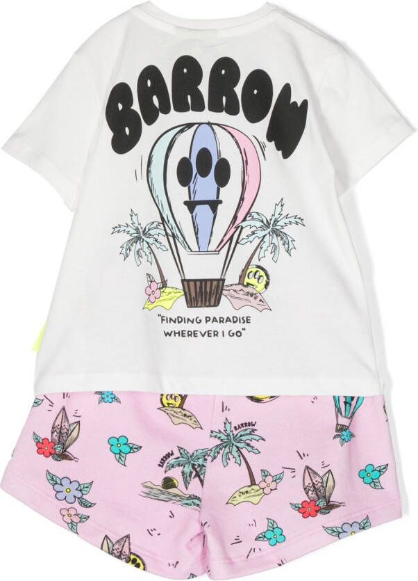 Barrow kids Shorts met logoprint Wit