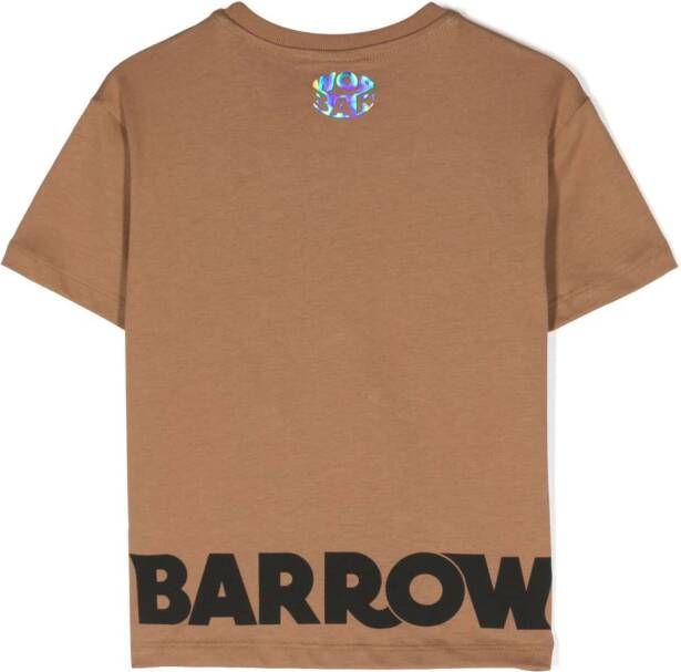 Barrow kids T-shirt met logoprint Bruin