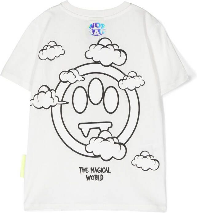 Barrow kids T-shirt met logoprint Wit